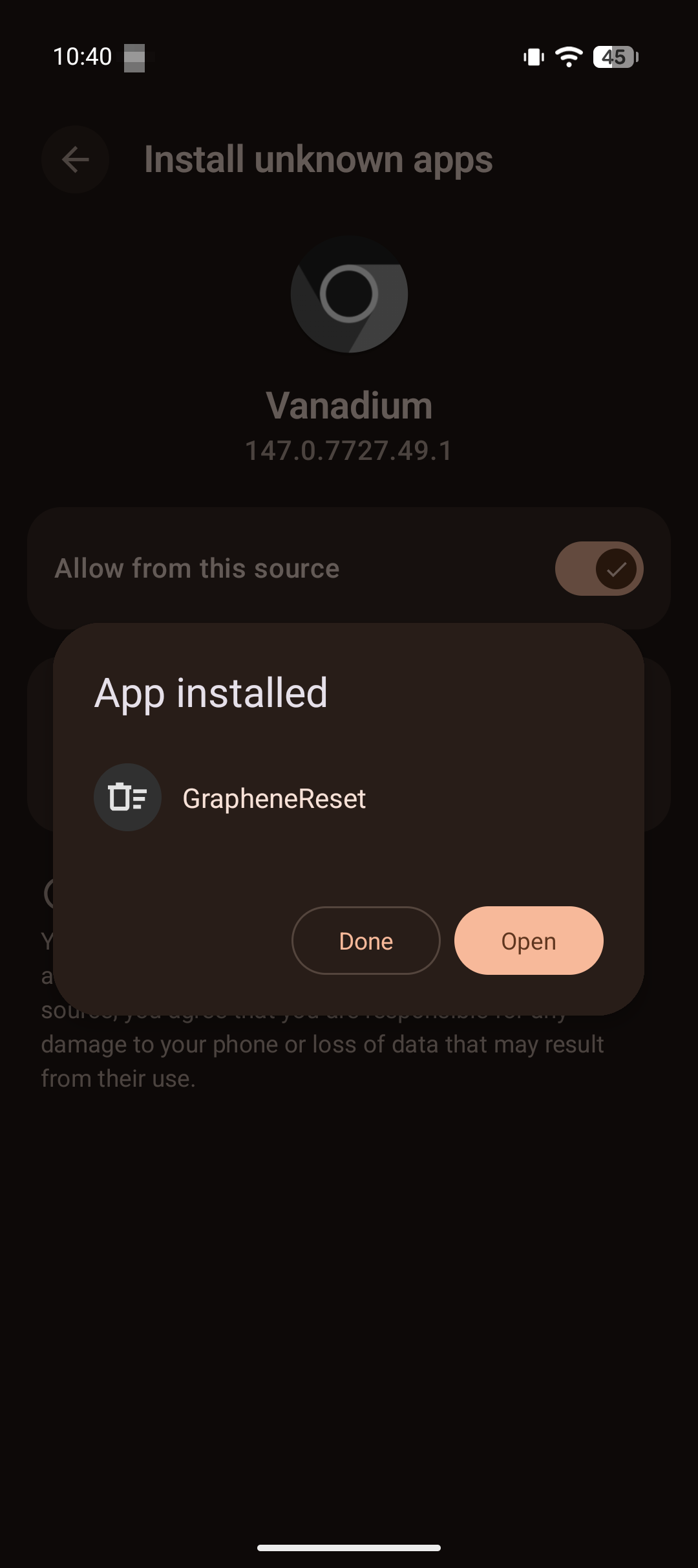 Installation complete