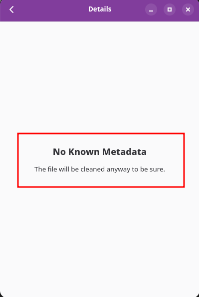 no metadata left